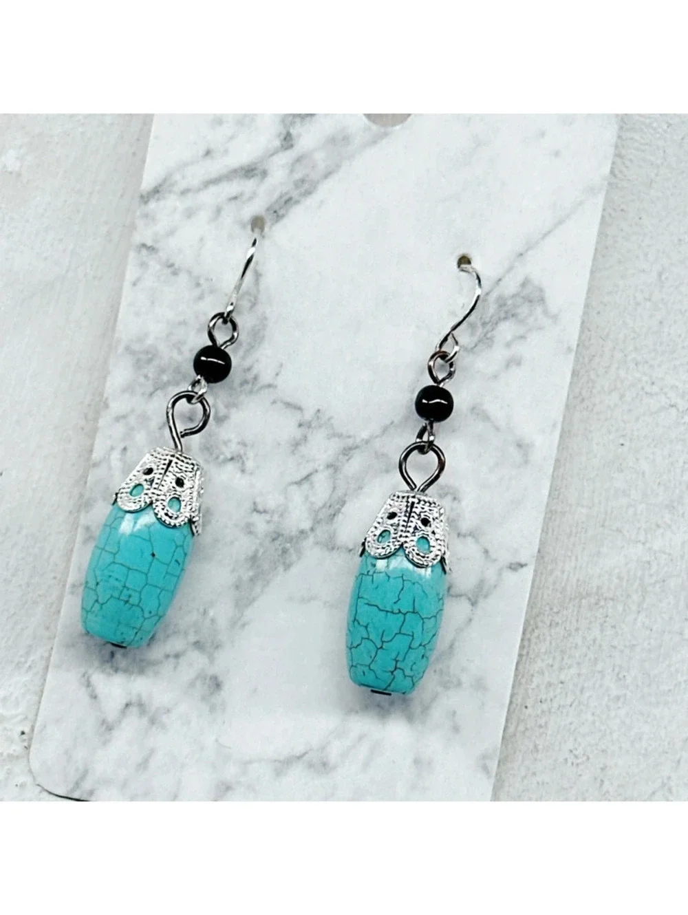 830mc. Dyed Howlite Southwest Earrings
